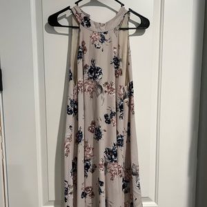 High neck midi dress